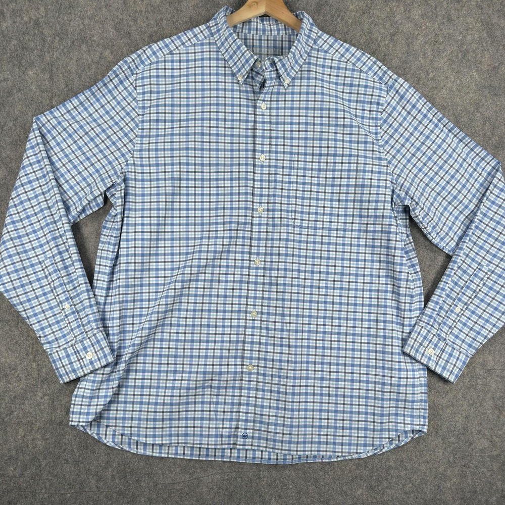 Vineyard Vines Shirt Mens XL Blue Check Performance Long Sleeve Button Down - Picture 2 of 14